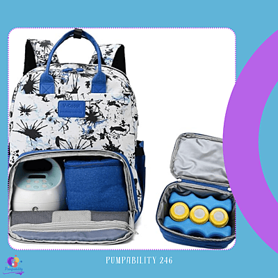 V-COOOL Breast Pump Backpack, Insulated Cooler Bag for Milk, Charging Port