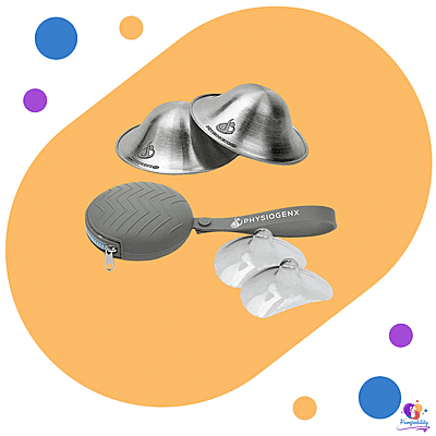 PhysiogenX Silver Nursing Cup and Nipple Shield Kit