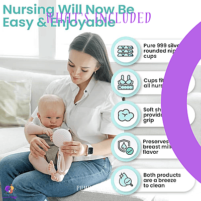 PhysiogenX Silver Nursing Cup and Nipple Shield Kit