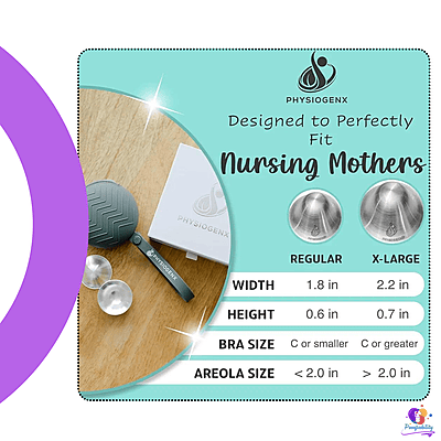 PhysiogenX Silver Nursing Cup and Nipple Shield Kit