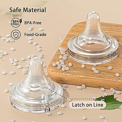 Yanyoyo Wideneck Glass Baby Bottle 5.4oz (w/ Slow Flow Nipple)