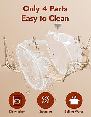 NCVI Ultra-Lightweight Hybrid Wearable Breast Pump