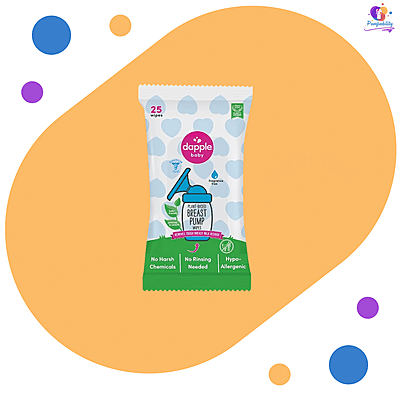 Dapple Breast Pump Wipes Plant Based 25ct